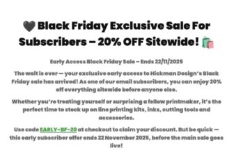 Hickman Design: 20% OFF Sitewide – Early Black Friday Exclusive Sale