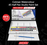 Crafty Arts: Cotman Watercolour 45 Half Pan Studio Paint Set. Was £109.05 Now £37.50