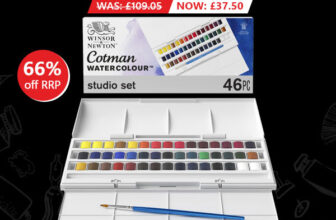 Crafty Arts: Cotman Watercolour 45 Half Pan Studio Paint Set. Was £109.05 Now £37.50