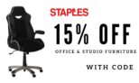 Staples: 15% off Office & Studio Furniture and Furnishings (with code)