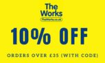 The Works: 10% off on order orders over £35