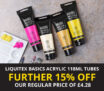 Art Discount: Save 15% on Liquitex Basics 118ml Acrylic! (with code)