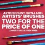 Art Discount: 2 for 1 on Own-Label Brushes