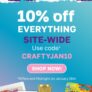 Go Craft: 10% off everything site wide (with code) – Ends Jan 15th