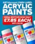 ARTdiscount: Own-Label Acrylic Paints – Now Only £7.85 Each
