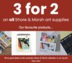 Hobbycraft: 3 for 2 on Shore & Marsh art supplies