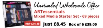 Art Discount: Art Essentials 69 piece mixed media starter set RRP £16.45 ONLY £8.45