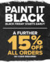 Art Discount: Paint it Black – 15% off ALL Orders – NO CODE REQUIRED