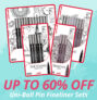 The Art Shop Skipton: Uni-Ball Pin Fineliner Sets – Now Up to 60% Off!