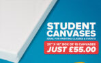 Art Discount: Student Canvases 20″ x 16″ Box of 15 only £55