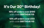Cult Pens: 20th Birthday Celebration – Save 10% or 15%!